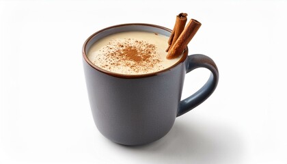 Fototapeta premium Warm Spiced Creamy Beverage in a Rustic Mug
