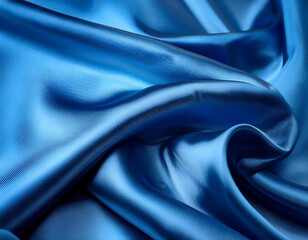 Obraz premium Abstract blue Satin Silky Cloth for background, 