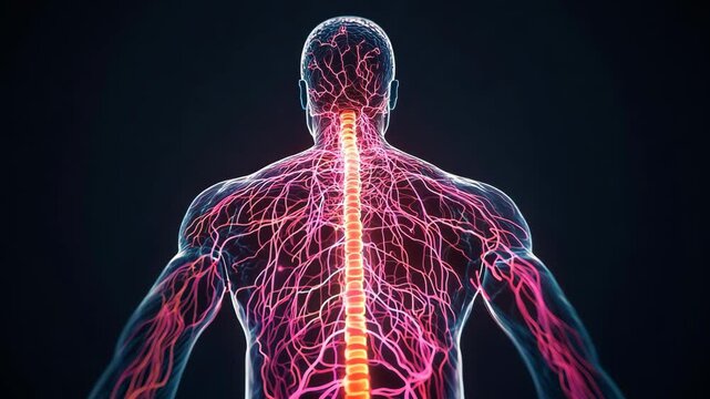 Futuristic Animation of Human Nervous System and Spinal Cord