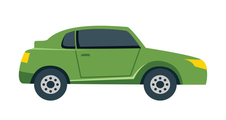 Electric car illustration. Automobile. Car collection. Green cars. Transportation.