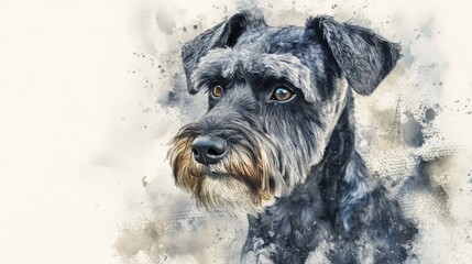 Stunning Portrait of a Dog, Detailed Artistic Painting