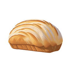 Loaf of bread with steam lines
