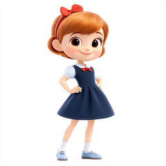 little girl with a heart