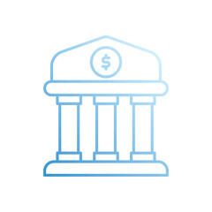 Bank  vector icon stock illustration