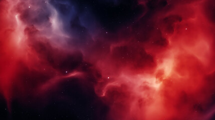 An abstract design with a red space nebula.