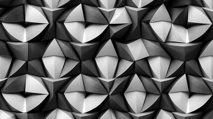 Geometric Abstract Pattern: A captivating abstract background featuring a mesmerizing pattern of geometric shapes. The interplay of light and shadow creates a sense of depth and texture.