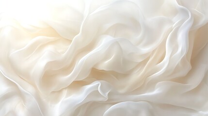 Obraz premium Soft, flowing cream and white silk fabric.