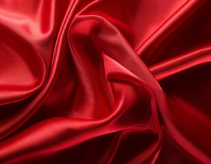 Abstract red Satin Silky Cloth for background, 