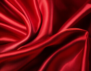 Obraz premium Abstract red Satin Silky Cloth for background, 