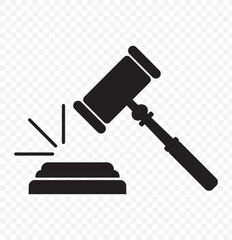 Gavel icon set. judge gavel icon vector. law icon vector. auction hammer. eps 10.