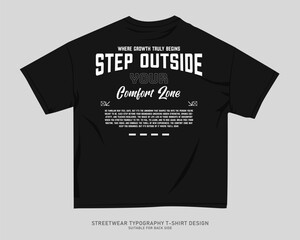 Urban T-shirt Design for Print on Demand. Streetwear T-shirt Design Vector, Typography Quotes Graphic T shirt for Print, Street Style. Merch Design, Clothing Design, Simple Graphic Tee Shirt