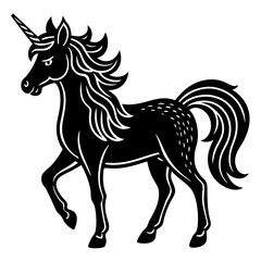 Cute Unicorn vector cartoon illustration