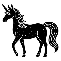 Cute Unicorn vector cartoon illustration