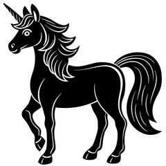 Cute Unicorn vector cartoon illustration