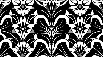 Monochromatic Floral Textile Design 