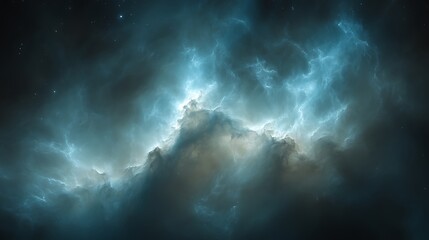 Fototapeta premium Abstract cosmic nebula with glowing energy.