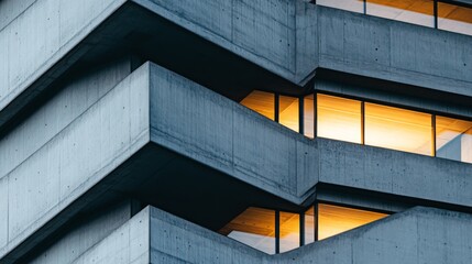 Obraz premium Modern Architecture with Smooth Concrete Surfaces