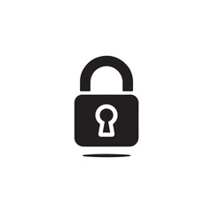 Padlock icon vector symbol design illustration.