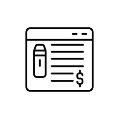 Vape liquid outline icons, minimalist vector illustration ,simple transparent graphic element .Isolated on white background