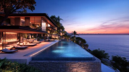 Stylish Coastal Architecture with Panoramic Ocean Views