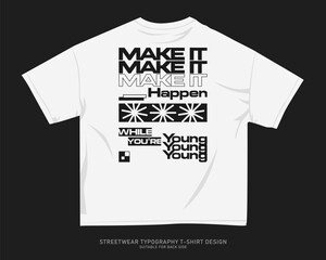 Streetwear T-shirt Design Vector,  Urban T-shirt Design for Print on Demand. Typography Quotes Graphic T shirt for Print, Street Style. Merch Design, Clothing Design, Simple Graphic Tee Shirt