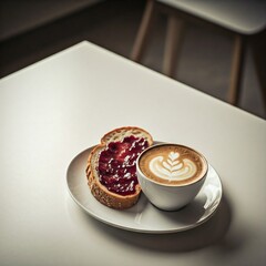 Morning coffee and toast