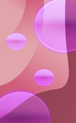 Abstract gradient background with geometric waves and circles for modern design