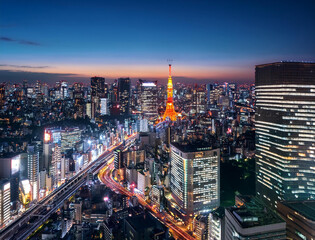 Fototapeta premium 都会の夜景