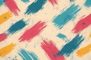 Obraz premium modern seamless pattern with colorful summer brush lines