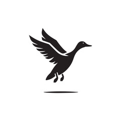 Duck silhouette icon vector symbol design illustration