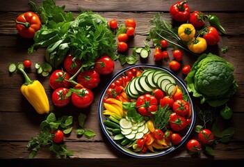 vibrant colorful plates showcasing abundance fresh vegetables artfully arranged eye catching presentation, rainbow, lgbtq, lgbt, pride, love, equality