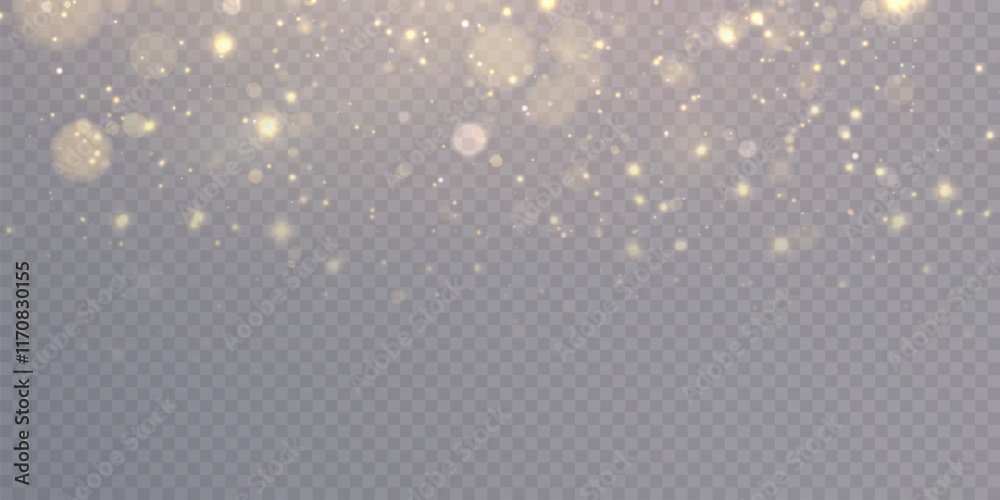 Aufkleber cloud of bright glitter. bokeh light effect background. festive glowing background of dust of light 