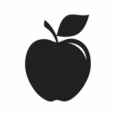 Minimalist Apple Silhouette Vector Design.