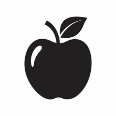Minimalist Apple Silhouette Vector Design.