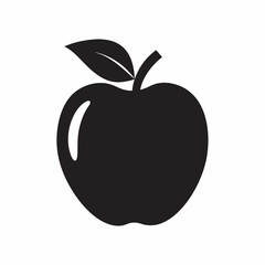 Minimalist Apple Silhouette Vector Design.