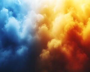 Abstract fiery and icy cloudscape. (1)
