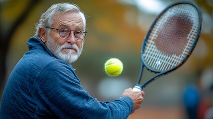 A senior tennis match showcasing skill and sportsmanship among experienced players