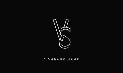 VS, SV, V, S Abstract Letters Logo Monogram
