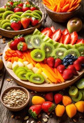 vibrant close display assorted healthy snack varieties colorful nut crunchy vegetables nutrient packed delight, rainbow, lgbtq, lgbt, pride, love, equality