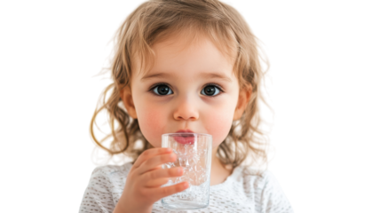 A Cute Toddler Pretending to Blow Bubbles on a White Background – Perfect for Capturing Childhood Moments and Playful Imagery.