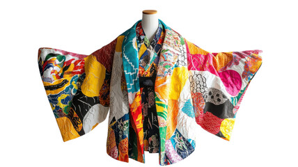 Obraz premium A Unique Kimono Featuring Vibrant Patterns Perfect for Cultural Events, Fashion Shows, and Artistic Displays.