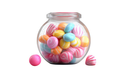 Colorful Candy Jar Filled with Assorted Treats Perfect for Celebrations, Events, and Sweet Tooth Cravings.