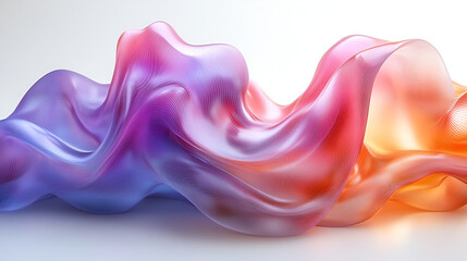 Obraz premium Hologram Gradient. Neon Poster. Rainbow ight. Abstract Background ,Holographic Texture on white background , Abstract Colorful Waves Flowing Design 