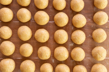 Homemade Cake balls.Tasty food.Dessert in the form of small balls