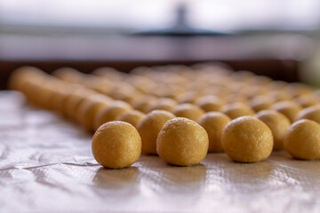 Homemade Cake balls.Tasty food.Dessert in the form of small balls