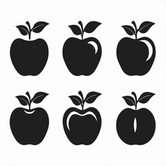 Apple Silhouette Vector Bundle Design.
