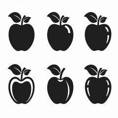 Apple Silhouette Vector Bundle Design.