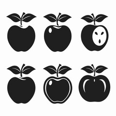 Apple Silhouette Vector Bundle Design.