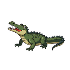 Obraz premium Friendly Cartoon Crocodile Character with a Big Smile and Playful Attitude in Bright Colors