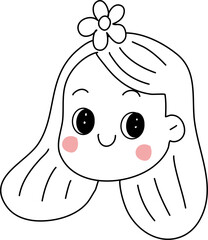 Girl face doodle
